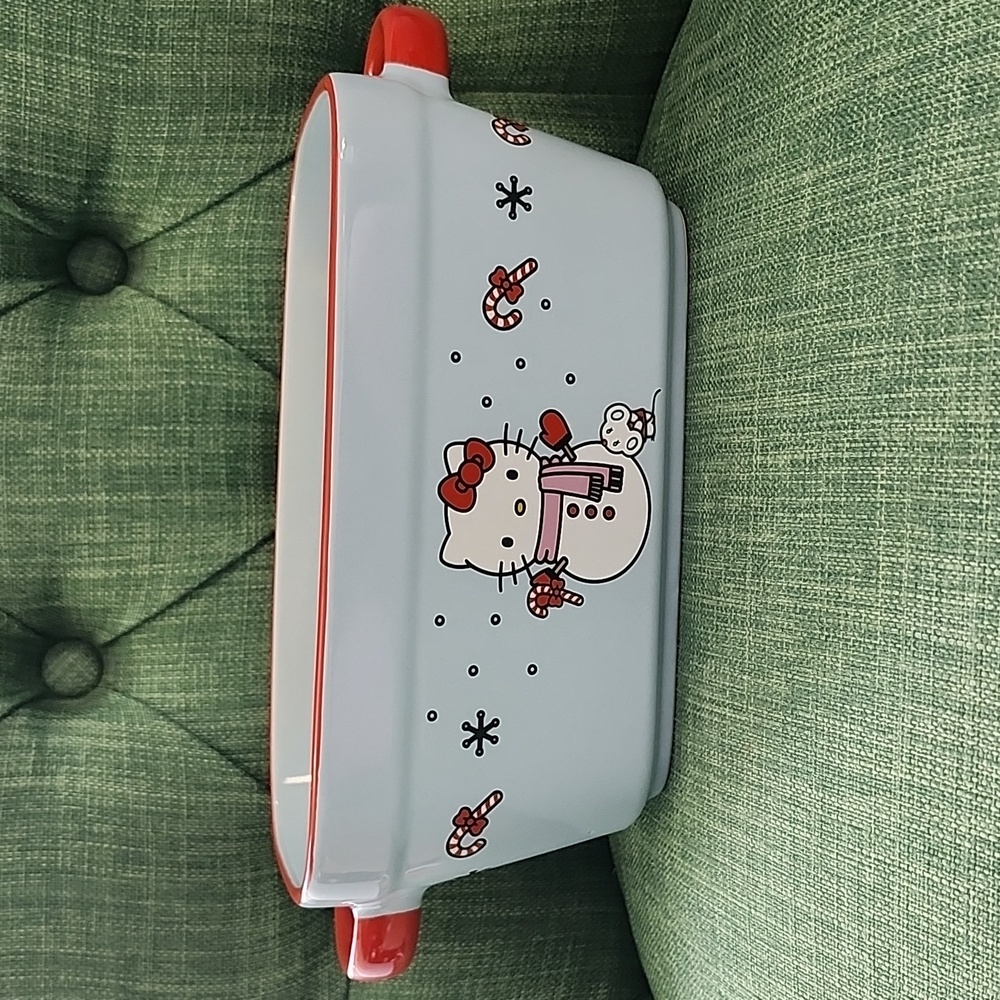 Blue and Red Hello Kitty Ceramic Baking Dish